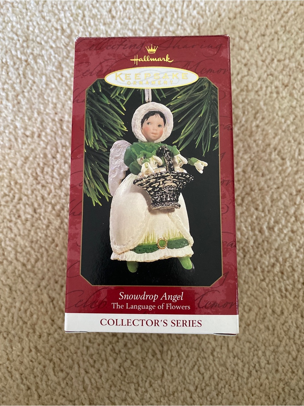 Hallmark Keepsake Language of Flowers Snowdrop Angel Ornament #2 1997 New in Box